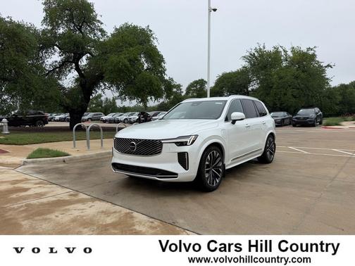 Crystal White Pearl 2026 Volvo XC90 Plug-In Hybrid Ultra, T8 AWD, Electric/Gasoline, Bright, 7 Seats