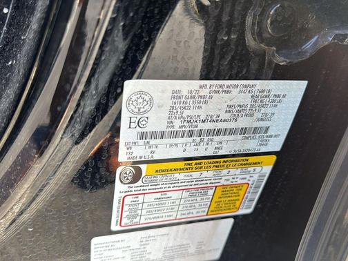 Agate Black 2022 Ford Expedition Max Platinum