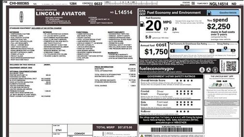 2022 Lincoln Aviator Standard AWD