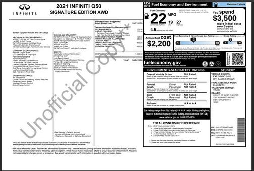 2021 INFINITI Q50 3.0t Signature Edition