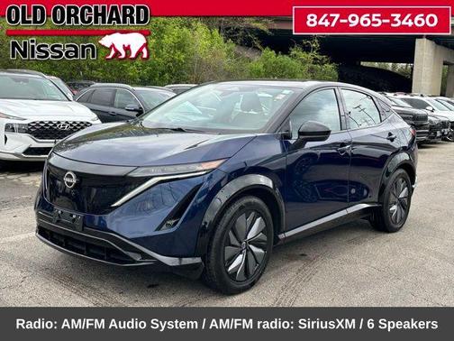 Deep Ocean Blue Pearl/Black Diamond Pearl 2024 Nissan ARIYA ENGAGE+