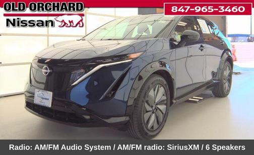 Deep Ocean Blue Pearl/Black Diamond Pearl 2024 Nissan ARIYA ENGAGE+