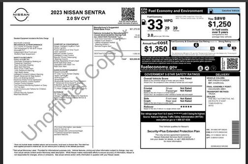 2023 Nissan Sentra SV