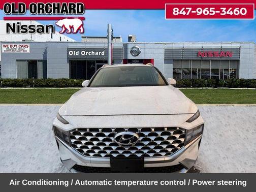 Quartz White 2022 Hyundai SANTA FE HEV Blue