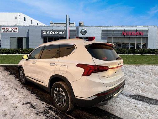 Quartz White 2022 Hyundai SANTA FE HEV Blue