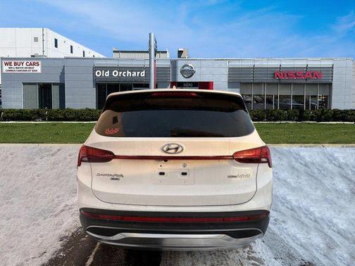 Quartz White 2022 Hyundai SANTA FE HEV Blue