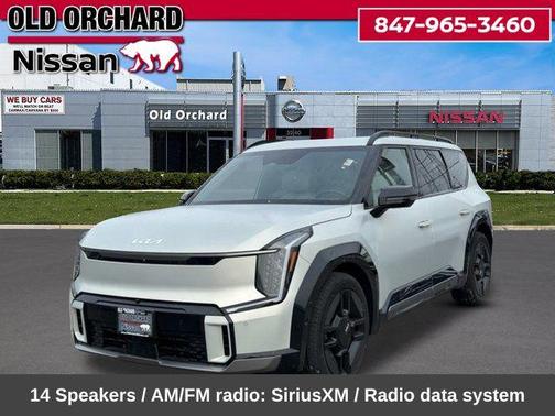 Ivory Silver Matte 2024 Kia EV9 GT-Line