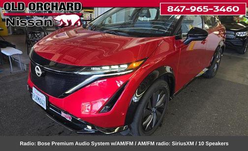 Passion Red Tricoat/Black Diamond Pearl 2023 Nissan ARIYA PLATINUM+