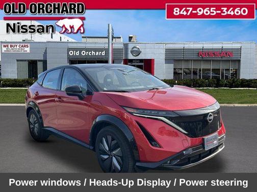 Passion Red Tricoat/Black Diamond Pearl 2023 Nissan ARIYA PLATINUM+