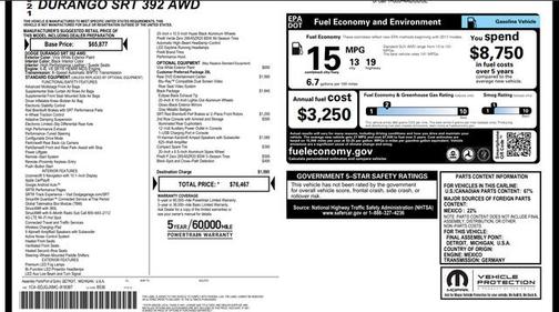 2021 Dodge Durango SRT 392 AWD