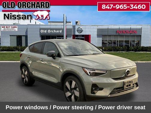 Sage Green Metallic 2023 Volvo C40 Recharge Pure Electric Twin Ultimate