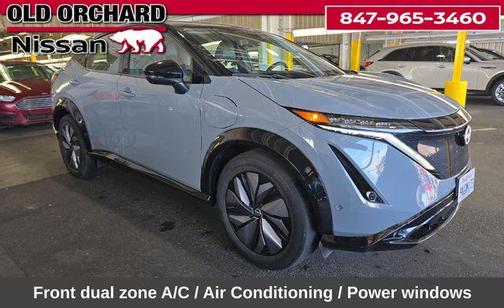 Boulder Gray Pearl/Black Diamond Pearl 2023 Nissan ARIYA PLATINUM+