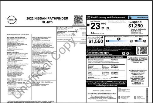 2022 Nissan Pathfinder SL 4WD