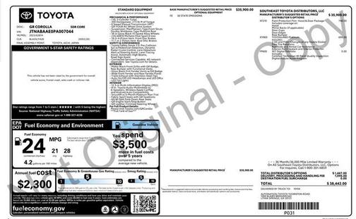 2023 Toyota GR Corolla Core