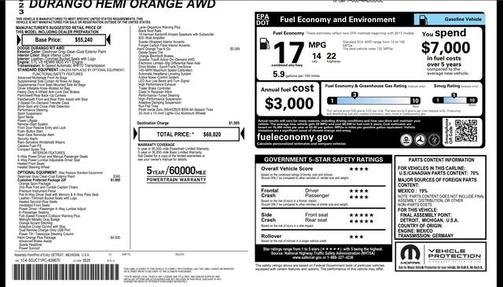 2023 Dodge Durango Hemi Orange AWD