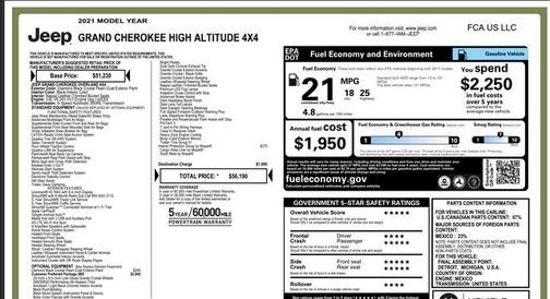 2021 Jeep Grand Cherokee High Altitude