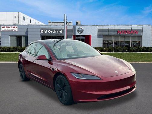 Red 2024 Tesla Model 3 Long Range
