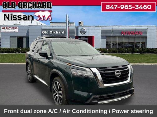 Obsidian Green Pearl 2024 Nissan Pathfinder Platinum FWD