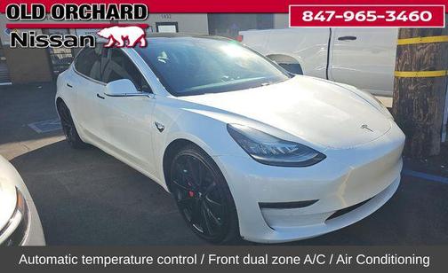 White 2020 Tesla Model 3 Performance