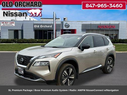 Champagne Silver Metallic/Super Black 2023 Nissan Rogue SL
