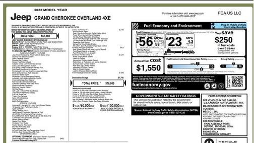 2022 Jeep Grand Cherokee 4xe Overland