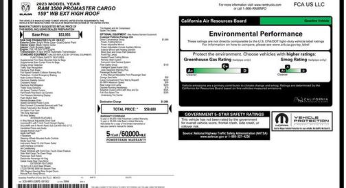 2023 RAM ProMaster 3500 High Roof