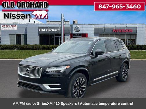 Onyx Black Metallic 2023 Volvo XC90 Recharge Plug-In Hybrid T8 Plus Bright Theme 7-Seater