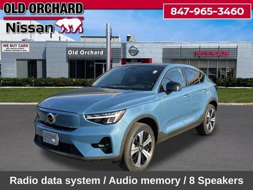 Blue Metallic 2023 Volvo C40 Recharge Pure Electric Twin Plus