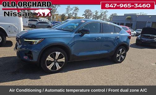 Blue Metallic 2023 Volvo C40 Recharge Pure Electric Twin Plus