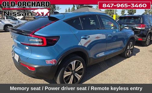 Blue Metallic 2023 Volvo C40 Recharge Pure Electric Twin Plus