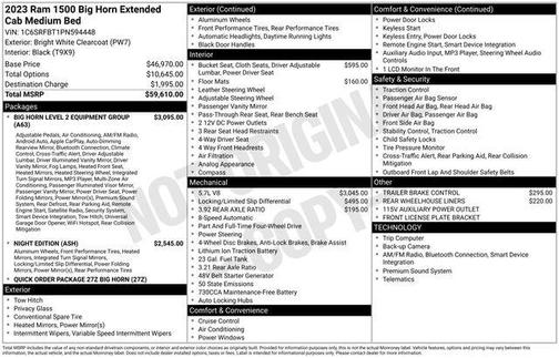 2023 RAM 1500 Big Horn/Lone Star