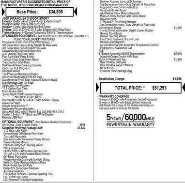 Anvil Clearcoat 2026 Jeep Wrangler Sport