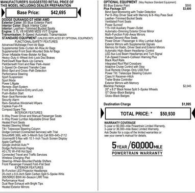 2026 Dodge Durango GT Plus HEMI V8