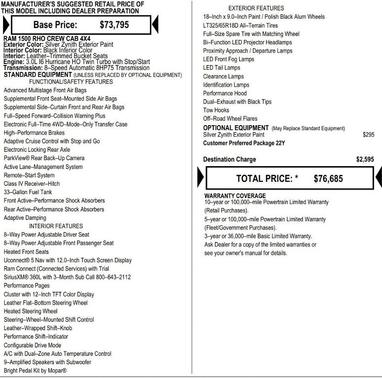 2026 RAM 1500 RHO