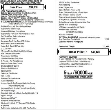 2026 Jeep Gladiator Sport
