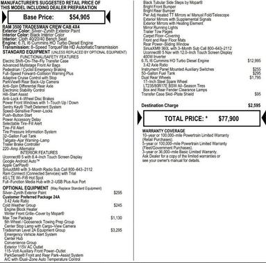 Silver Zynith 2026 RAM 3500 Tradesman