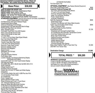 2026 Jeep Gladiator Sport