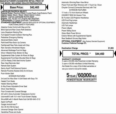 2026 Chrysler Pacifica Select