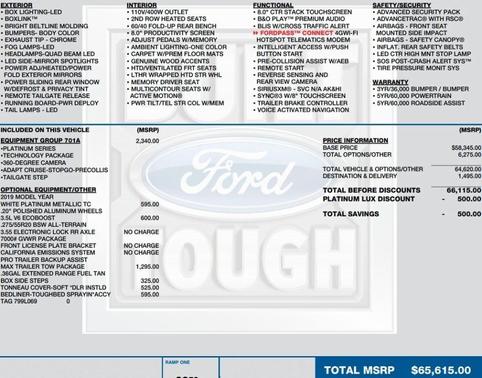 2019 Ford F-150 Platinum