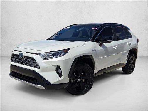 Blizzard Pearl w/Midnight Black Roof 2020 Toyota RAV4 Hybrid SE