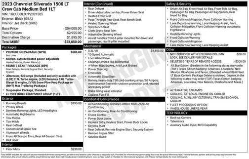 Black 2023 Chevrolet Silverado 1500 LT