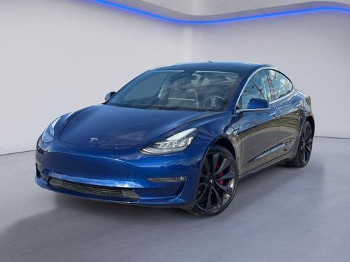 Blue 2020 Tesla Model 3 Performance