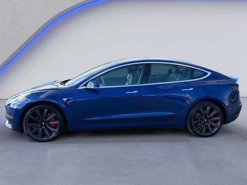 Blue 2020 Tesla Model 3 Performance