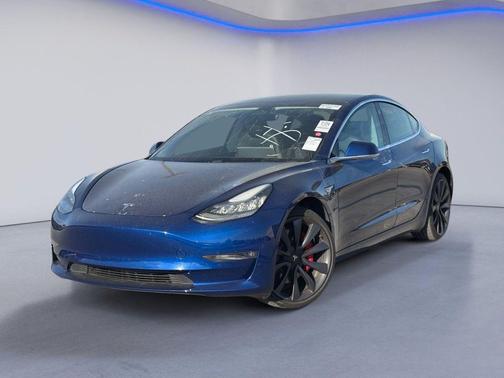 Blue 2020 Tesla Model 3 Performance
