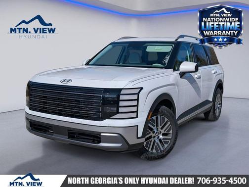 Creamy White Pearl 2026 Hyundai Palisade Hybrid Blue SEL 7P