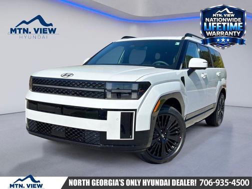 Serenity White 2026 Hyundai SANTA FE HEV Calligraphy