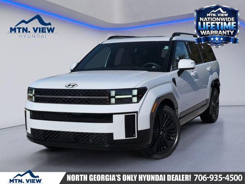 Serenity White 2026 Hyundai SANTA FE HEV Calligraphy