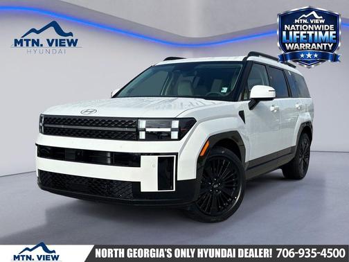 Serenity White 2026 Hyundai SANTA FE HEV Calligraphy