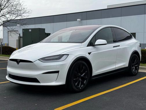 Pearl White Multi-Coat 2022 Tesla Model X Dual Motor All-Wheel Drive