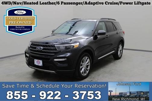 AGATE BLACK METALLIC 2022 Ford Explorer XLT